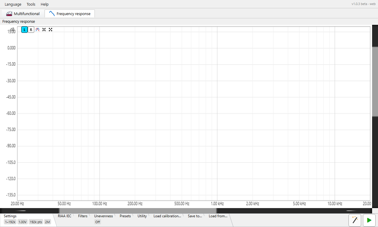 Frequency response pane